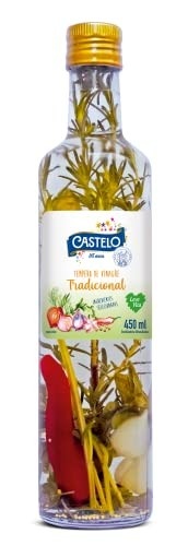 Castelo Alimentos, Tempero de Vinagre Tradicional Castelo Leve Vita, 450ml, Pequeno