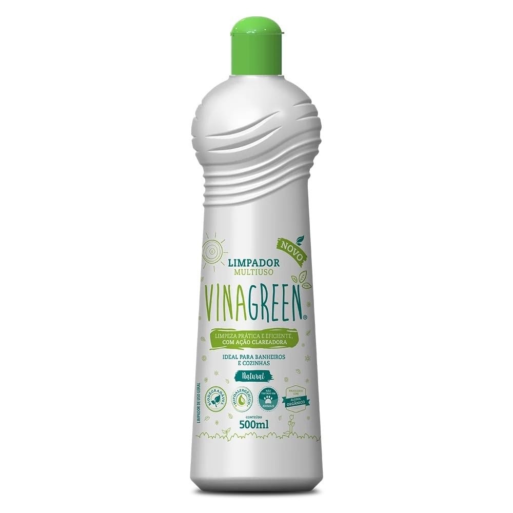 Limpador Multiuso Vinagreen 500ml - Ação Clareadora e Fragrância Refinada