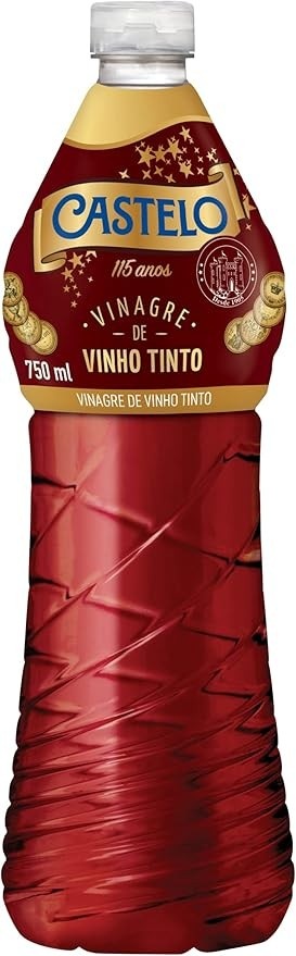 Castelo Alimentos Vinagre de Vinho Tinto 750ml, Pequeno
