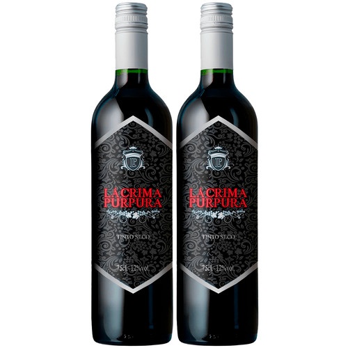 Vinho Tinto Espanhol Lacrima Purpura: Kit 2 Garrafas