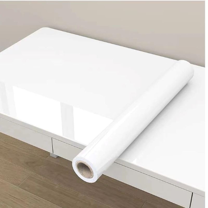 Adesivo Vinil Envelopamento Mesa Laca Laquear Vidro Lavável Impermeável 2m x 1m Branco Brilho