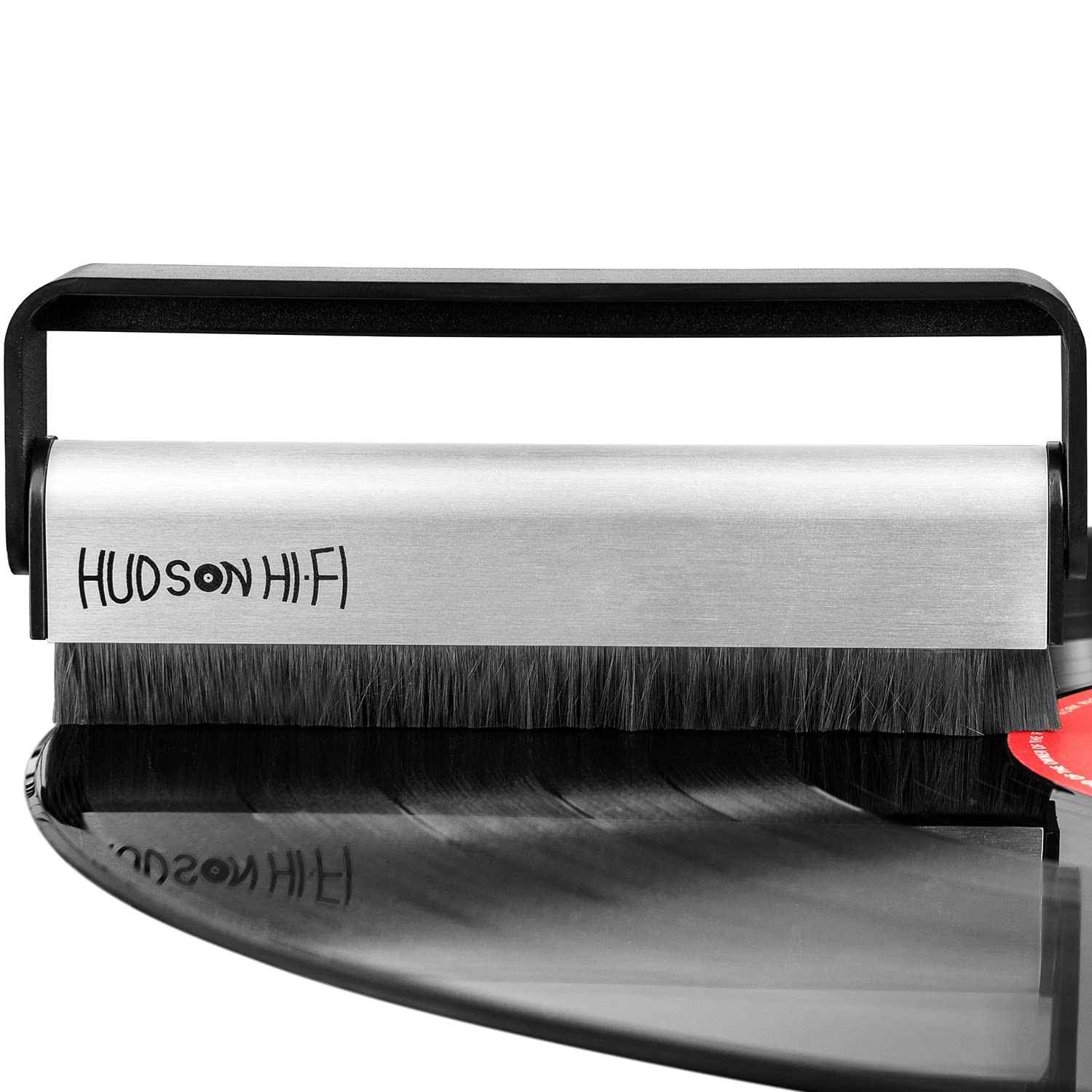 Hudson Hi-Fi - Escova de Disco de Vinil com Cerdas de Fibra de Carbono Antiestática | Limpeza Suave e Eficaz para LPs