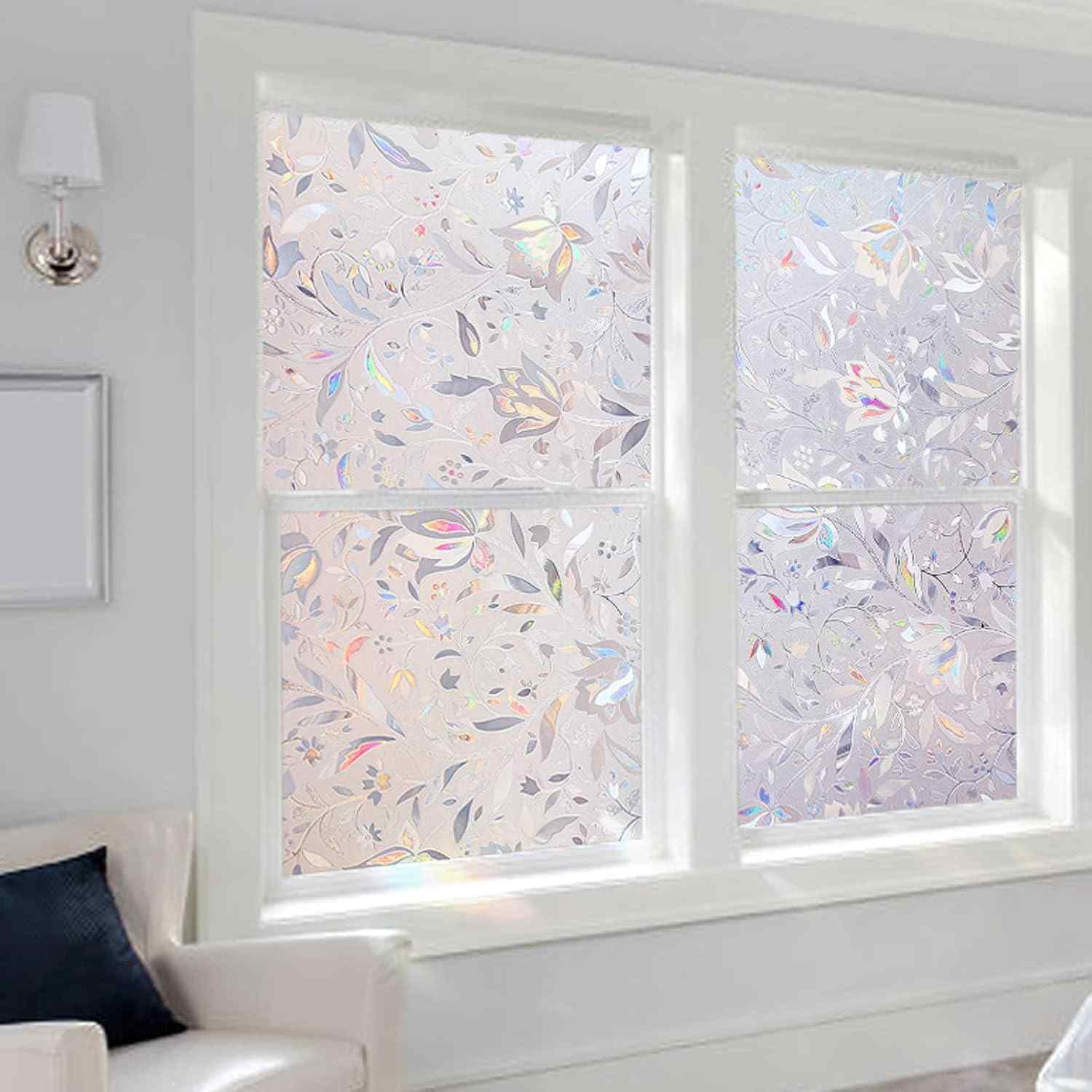 Adesivos de Vinil 3D para Privacidade com Controle de Calor e Proteção UV - 29 x 192 cm