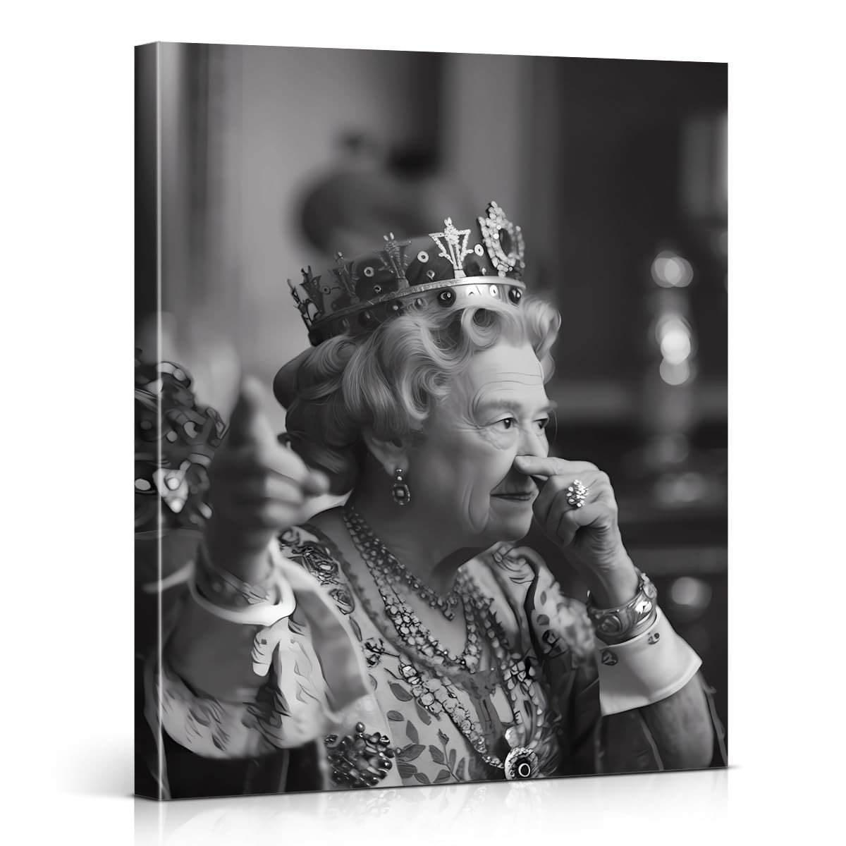 Arte de Parede de Banheiro Engraçada Vintage Queen Stinky Face - 20x25cm - Decoração Divertida e Original