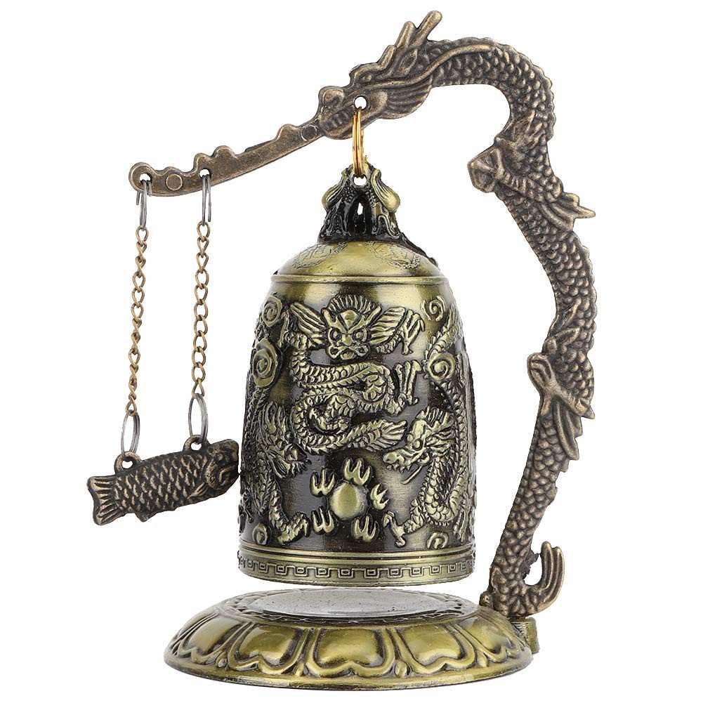 Sino de Dragão Vintage em Bronze - Decoração Feng Shui com Som Relaxante