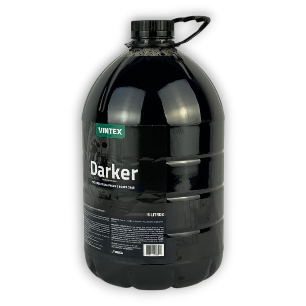 Darker Pneu Pretinho Borracha e Plásticos 5L Vintex: Brilho Intenso e Proteção Duradoura