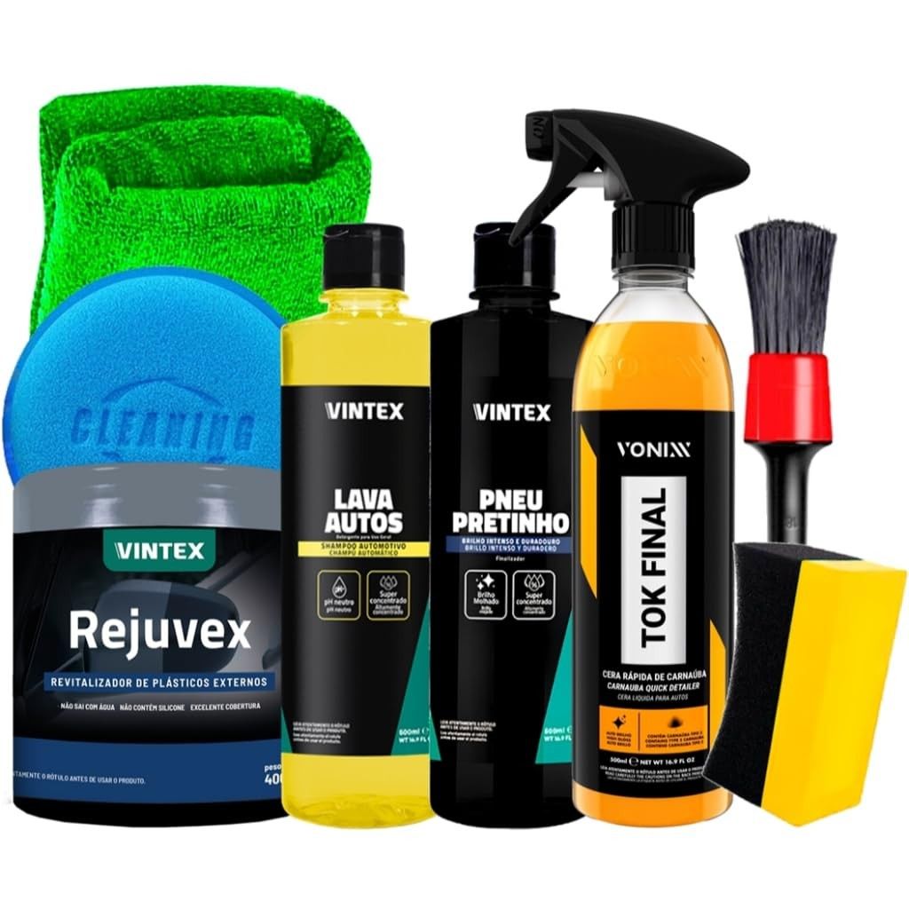 Kit Completo Lava Autos Vintex & Vonixx: Brilho e Proteção Impecáveis + Acessórios Karbox