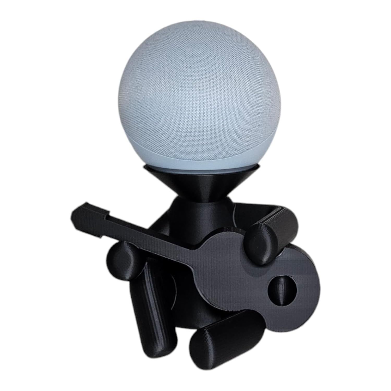 Suporte Violão Alexa Echo Dot 4ª e 5ª Geração - Design Exclusivo Preto