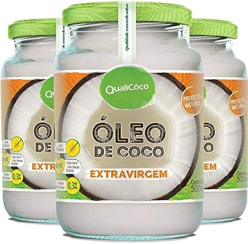 Kit 3 Óleo de coco extra virgem Qualicôco 500ml