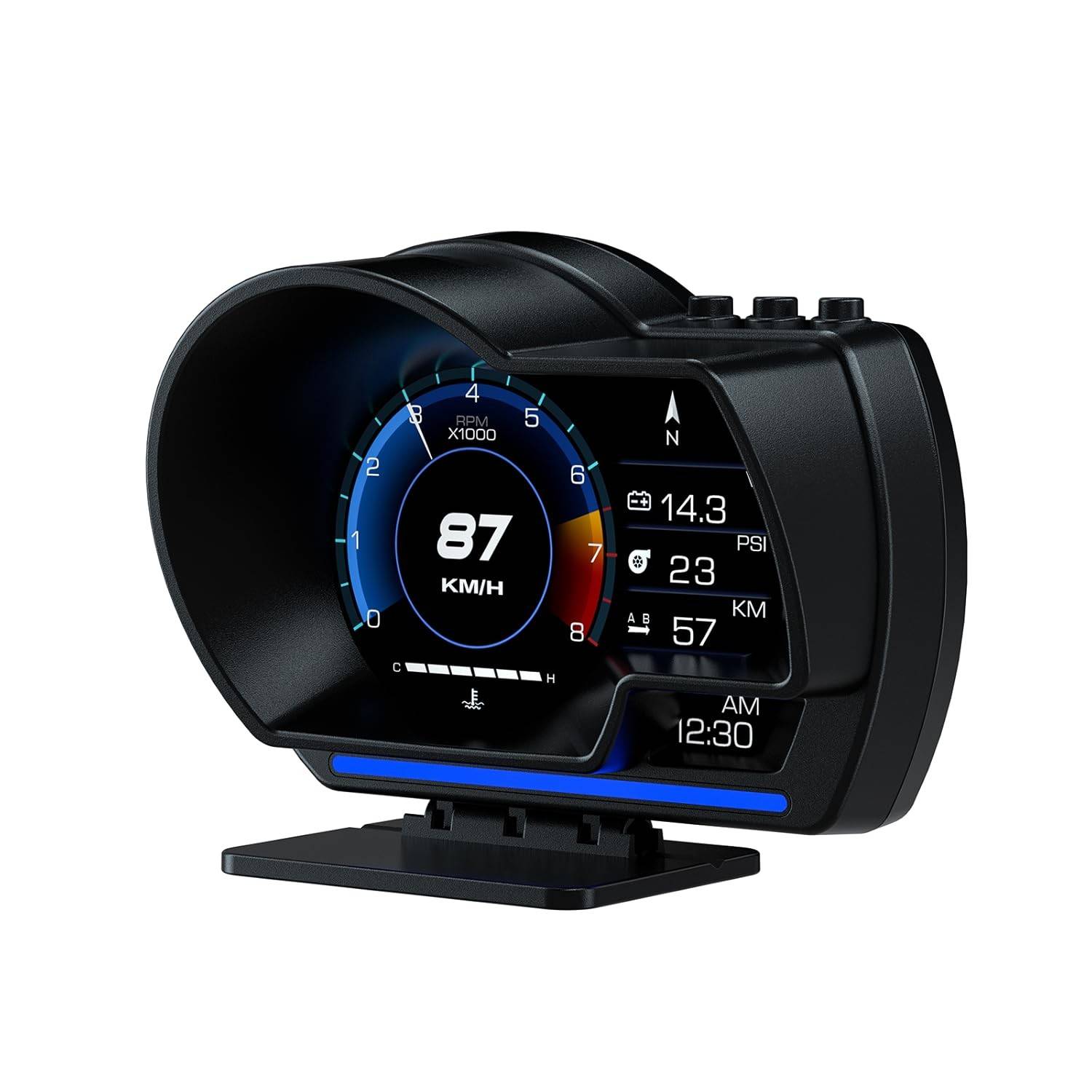 HUD P6 OBD+GPS: Display Inteligente para Carros - Visão Clara e Direção Segura