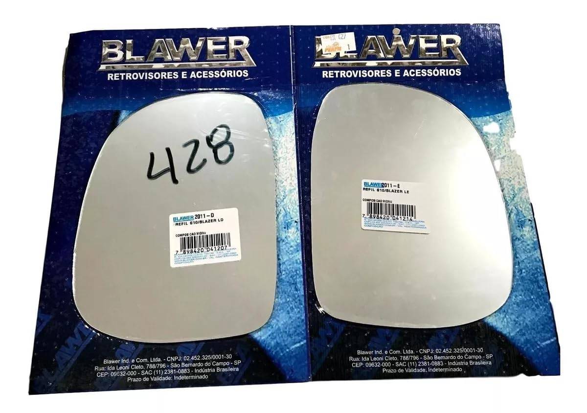 Par de Lentes de Espelho Retrovisor para S10 e Blazer: Visibilidade e Segurança Aprimoradas