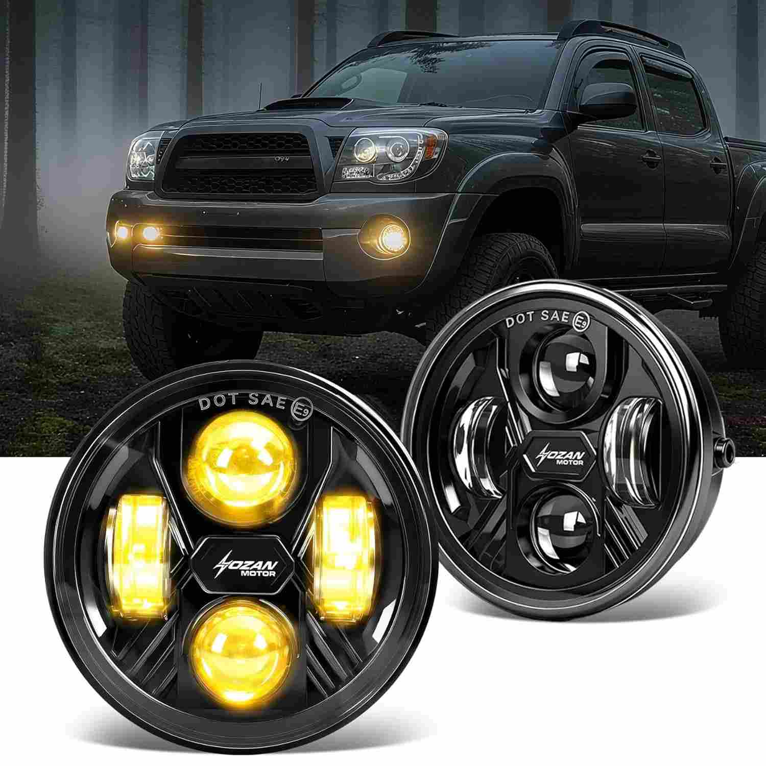 Faróis de Neblina LED Âmbar para Toyota Tacoma, Tundra, Sequoia e Solara - Visibilidade Superior