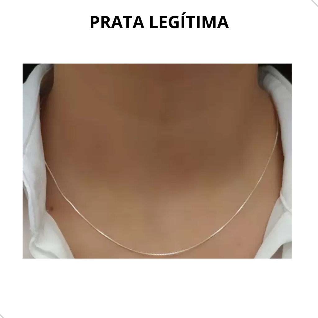 Colar Prata 925 45cm — Original, Maciça e Com Garantia Vitalícia