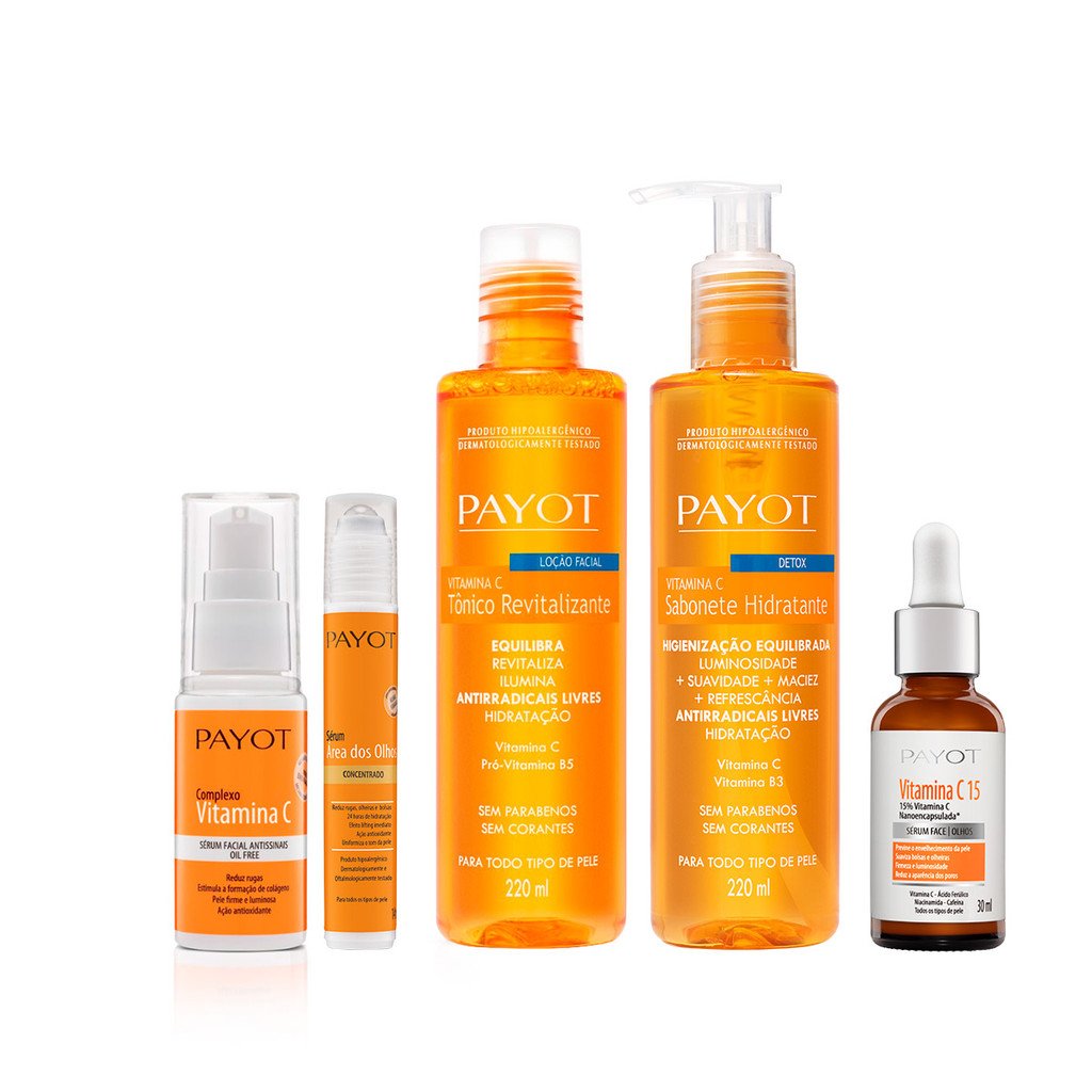 Vitamina C Payot: Kit Limpeza + Séruns Iluminadores