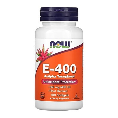 Vitamina E-400 268mg Now Foods – Poder Antioxidante em 100 Cápsulas