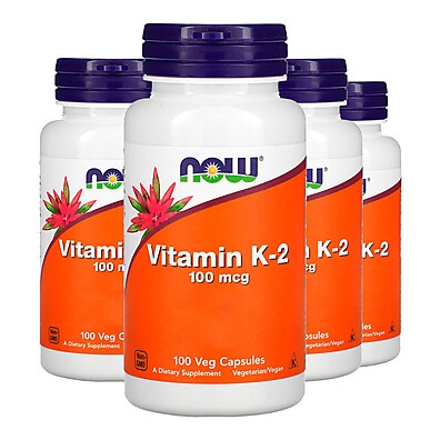 Vitamina K2 100mcg Now Foods: Kit com 4 Frascos
