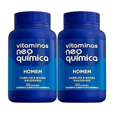 Vitamina Neo Química Homem: Kit 2x60 Cápsulas