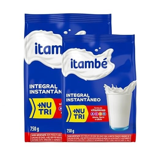 2 Unid Leite em pó Integral Instantâneo + Nutri Vitaminas Itambé 750g