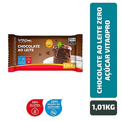 VitaoPRO: Chocolate ao Leite Zero Açúcar 1,01Kg