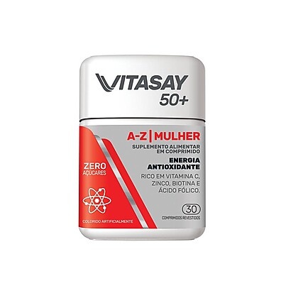 Vitasay50+ A-Z Mulher: Energia e Antioxidantes em 30 Comprimidos