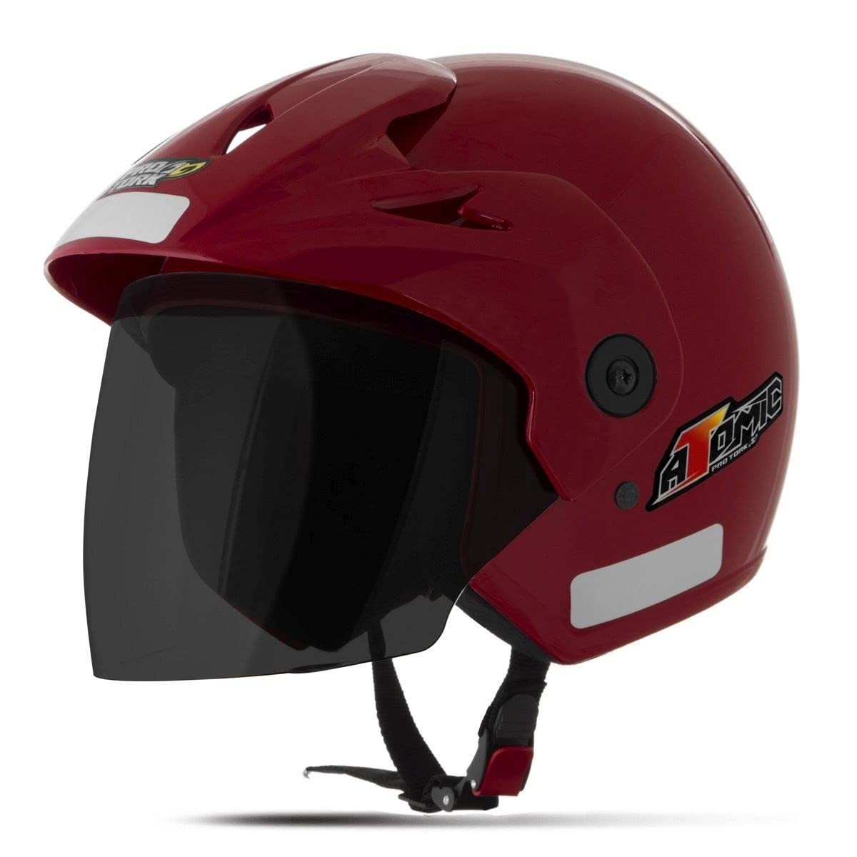 Capacete Aberto Pro Tork Atomic Solid Vermelho - Segurança e Estilo para Você!