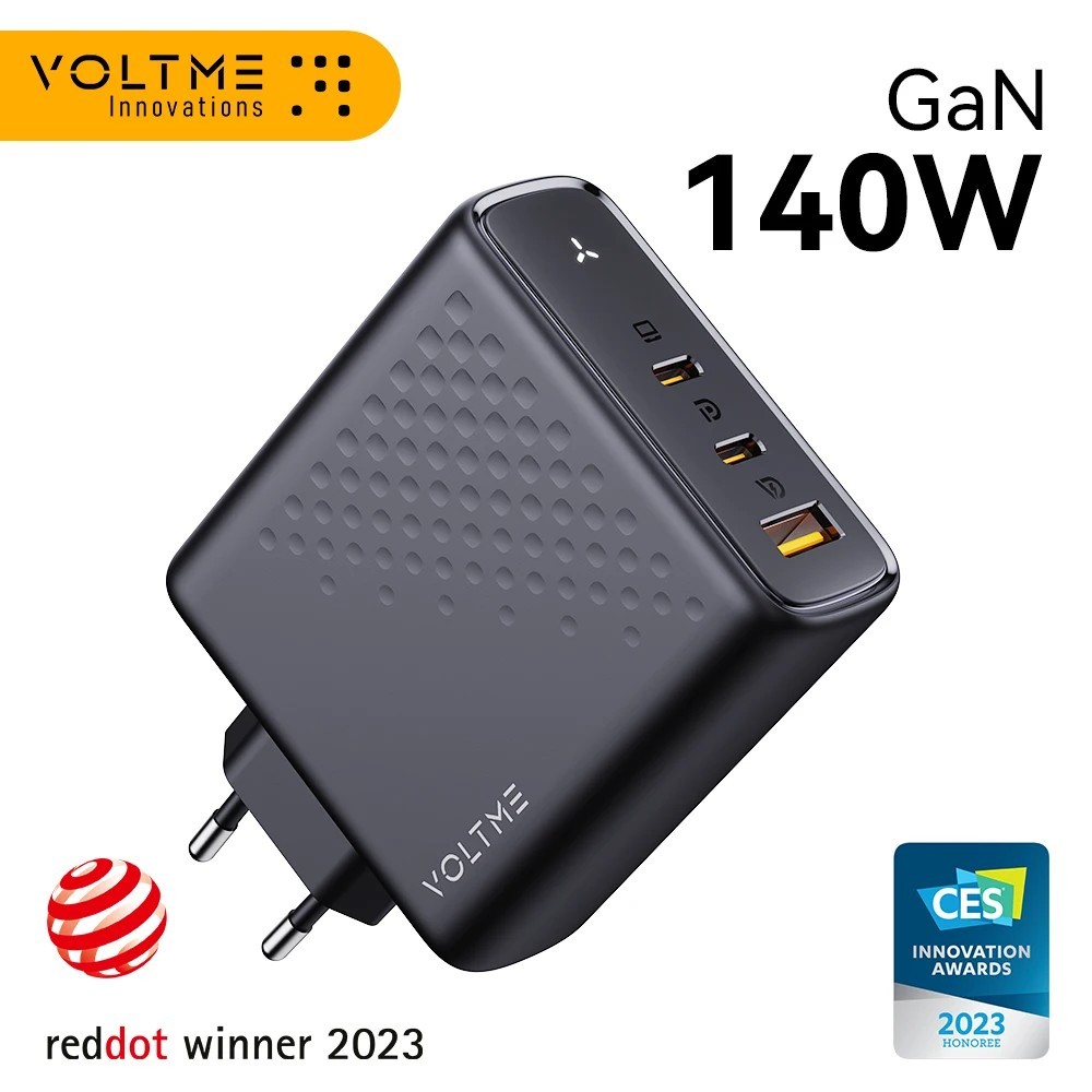 VOLTME 140W: Carregador GaN Super Rápido