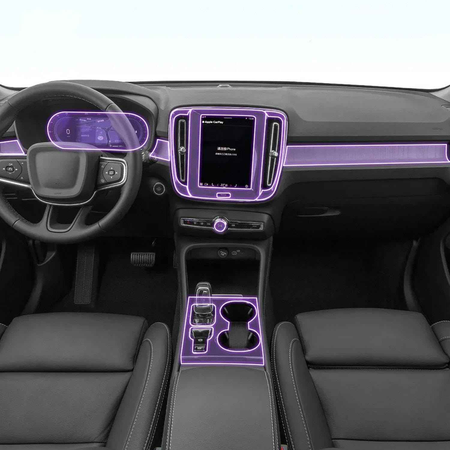 Película Protetora Transparente TPU para Tela LCD PPF - Volvo XC40 2020-2024