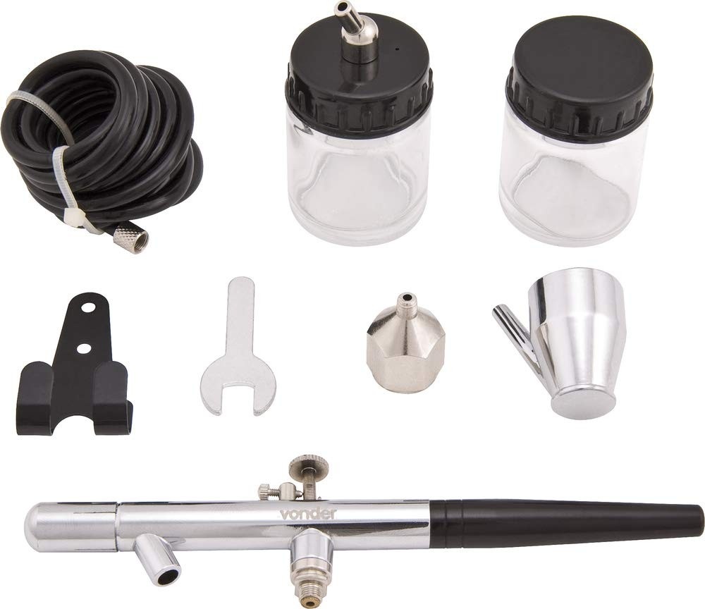 Aerógrafo com acessórios AJ 008 VONDER