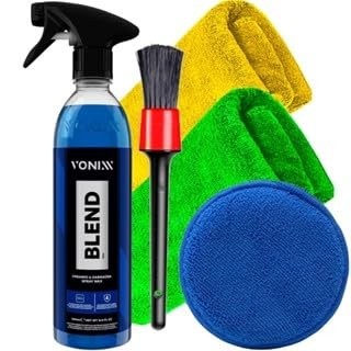 Kit Completo de Detalhamento Automotivo - Blend Spray 500ml Vonixx + 2 Toalhas Microfibra + Acessórios Karbox