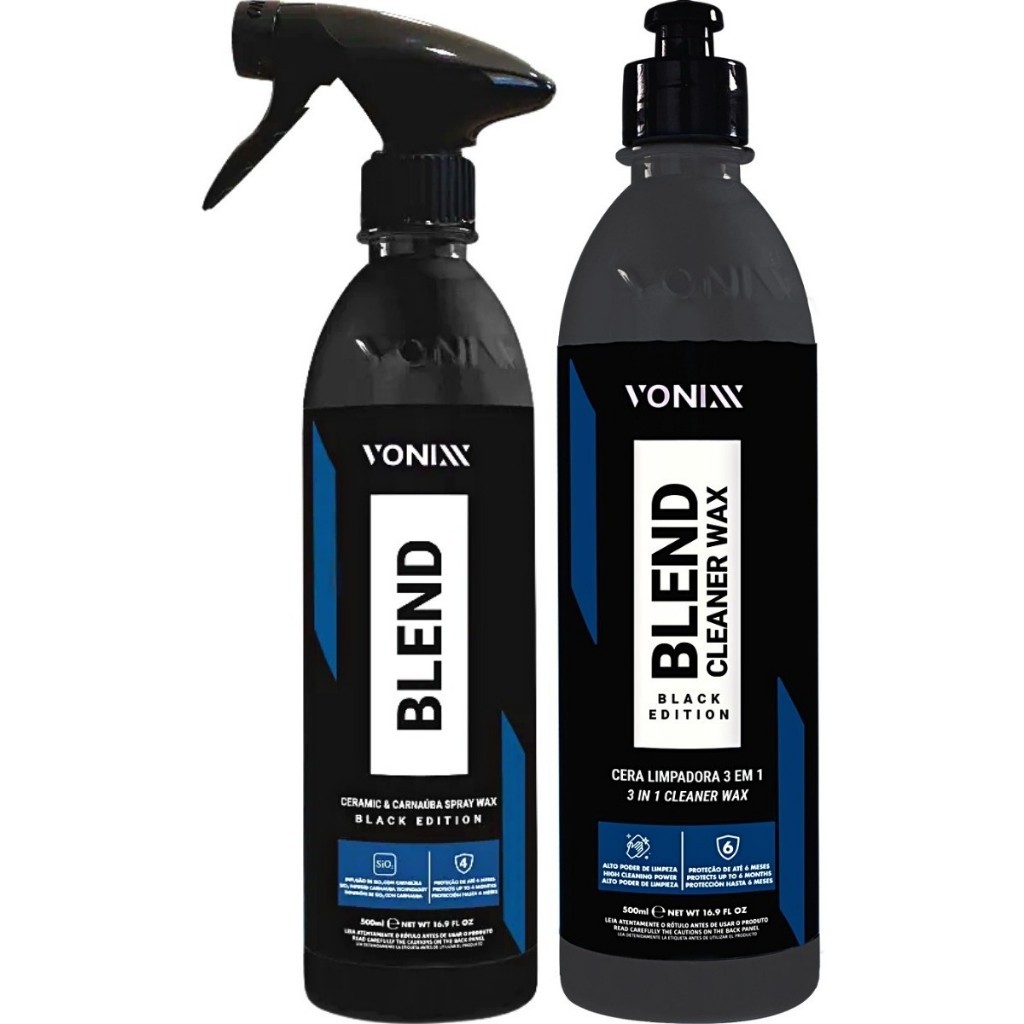 Vonixx Blend Black: Cera de Carnaúba 3 em 1