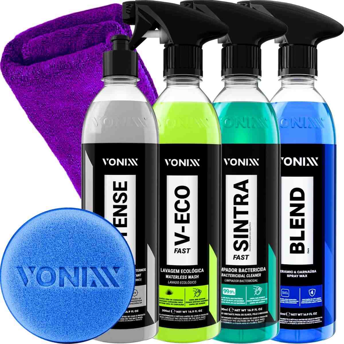 Kit Limpeza Automotiva Lavagem a Seco Profissional Vonixx - Brilho Impecável!