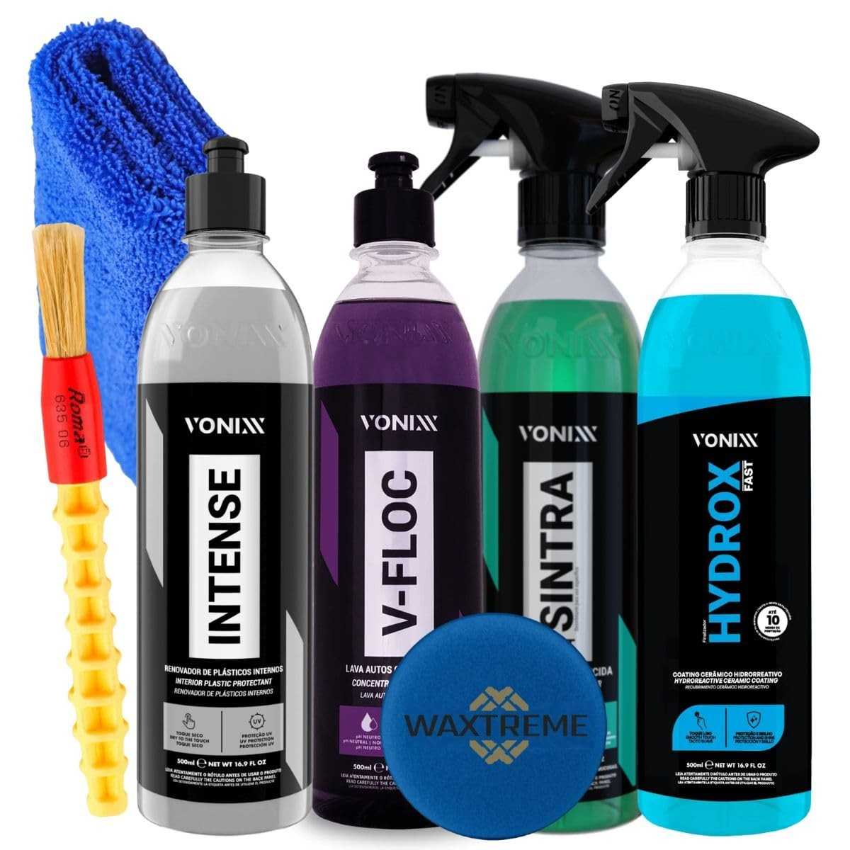 Kit Lavagem Automotiva Profissional Vonixx: Brilho e Proteção Completa
