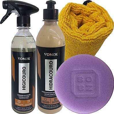 Vonixx Higicouro Hidracouro: Kit Limpeza e Hidratação Couro