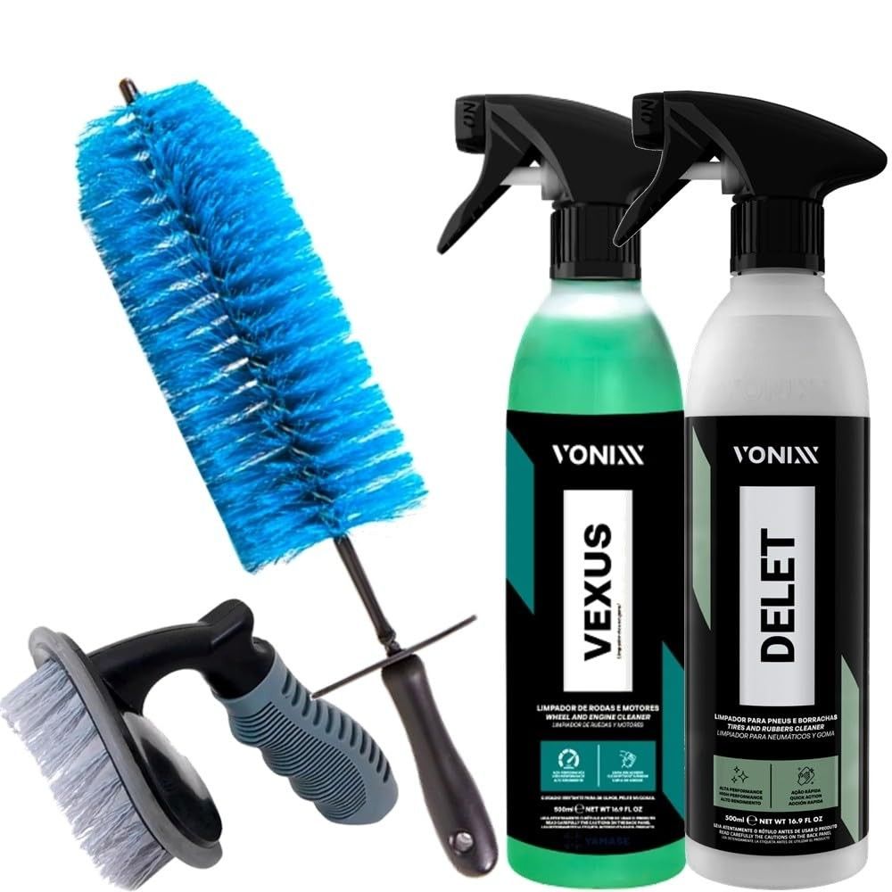 Kit Completo Detalhamento Automotivo: Limpadores Delet e Vexus Vonixx + Acessórios Karbox