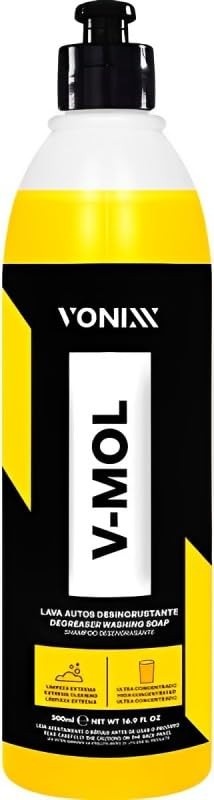 V-Mol Vonixx 500ml: Shampoo Lava Autos Desengraxante Neutro Poderoso