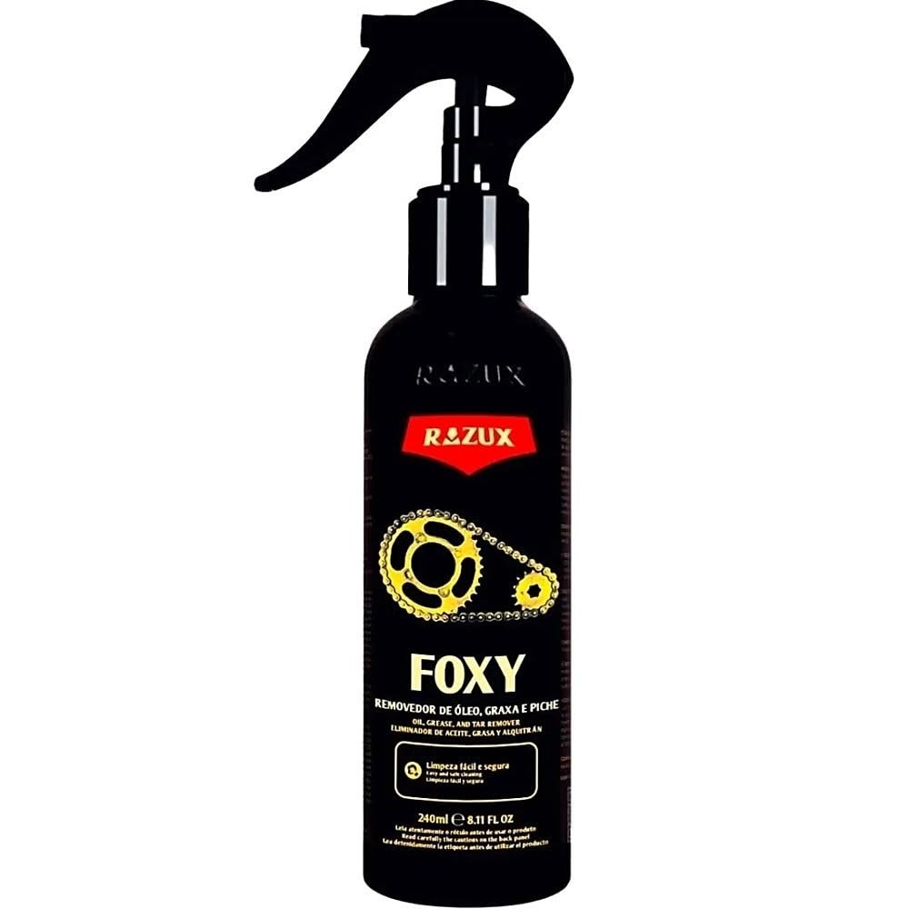 Limpa Corrente Moto Foxy Razux Vonixx 240ml: Potência Contra Graxa e Óleo