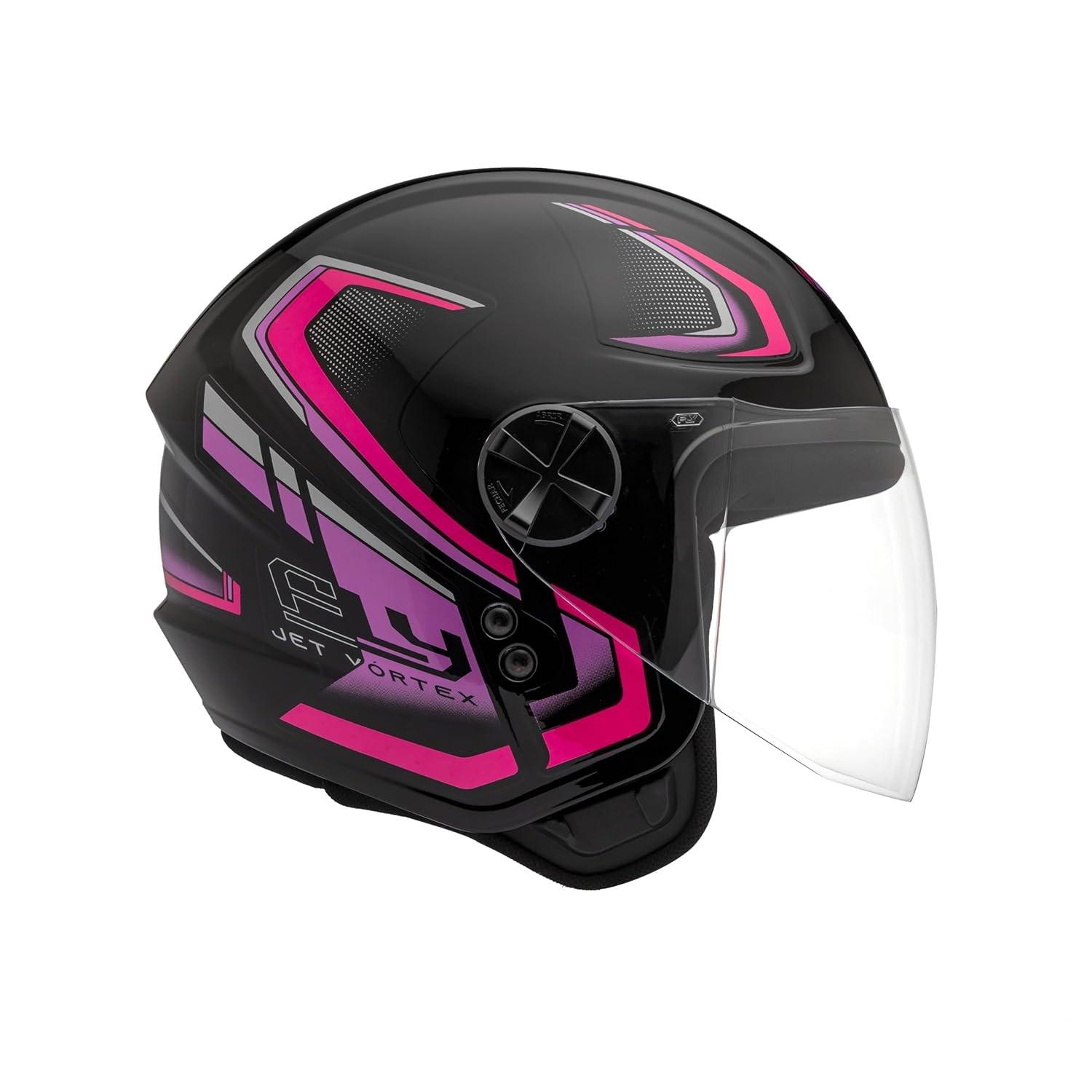 Capacete Fly Jet HG Vortex Preto/Pink 56: Segurança e Estilo para Sua Moto