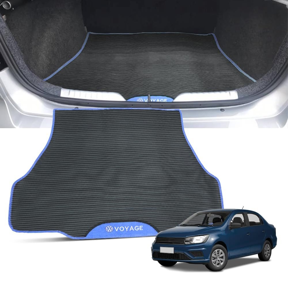 Tapete Porta Malas Voyage G5 G6 G7 G8 Azul Borracha Impermeável Antiderrapante