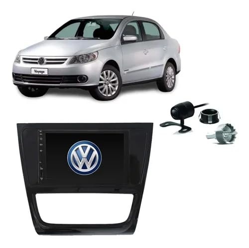 Kit Central Multimídia MP5 Voyage G5 Completo: Moldura, Câmera de Ré e TV Digital