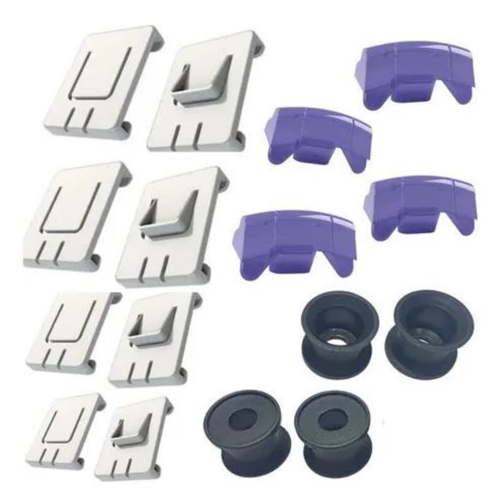 Kit 8 Buchas e Travas Deslizantes para Banco - Voyage, Gol G2, G3, G4, G5