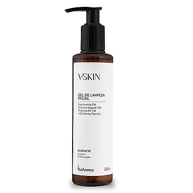 V.Skin Sabonete Gel Facial Via Aroma: Limpeza Profunda e Frescor Diário