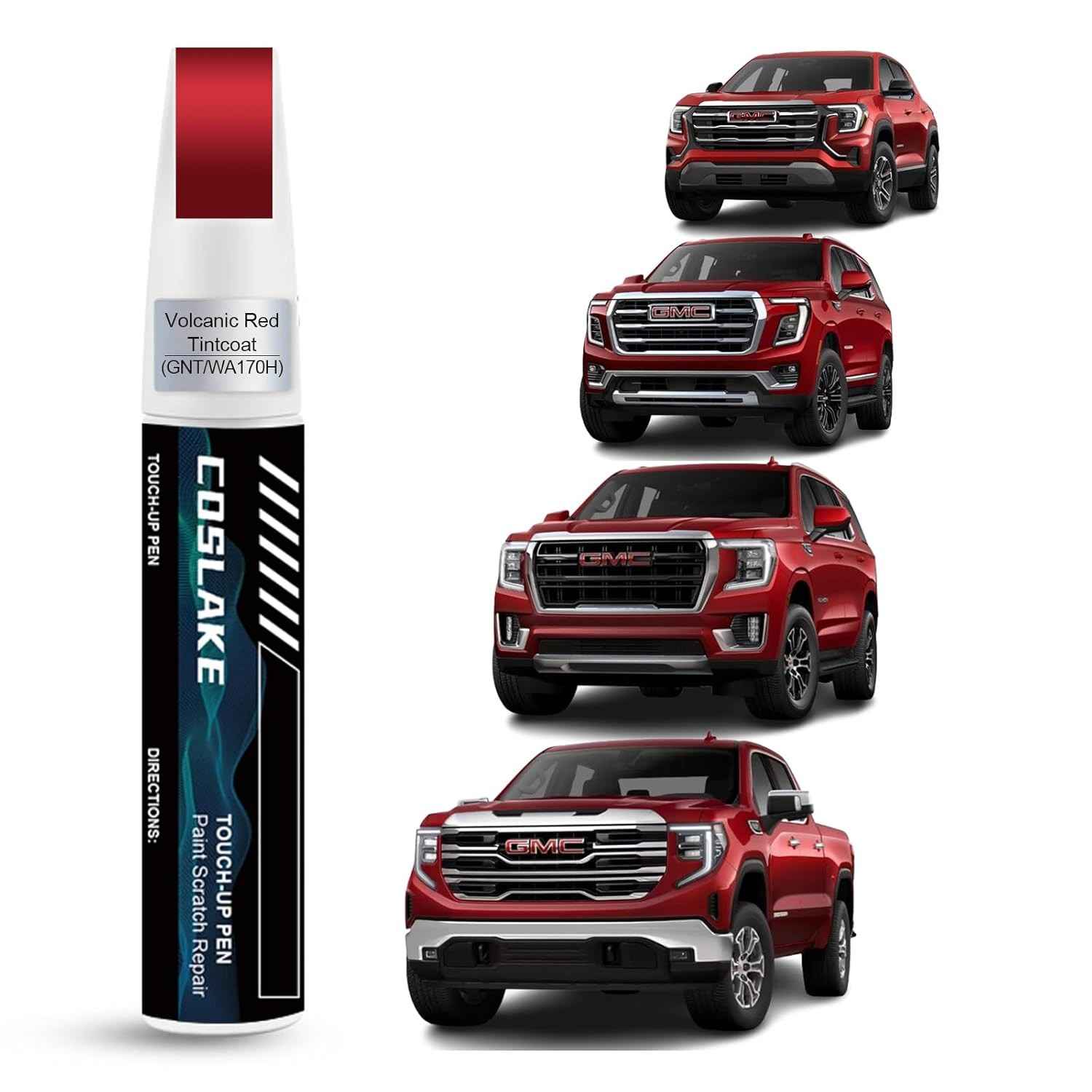 Tinta de Retoque para Carro GMC - Vermelha Vulcânica GNT/WA170H | Kit Reparo de Arranhões com Caneta Aplicadora