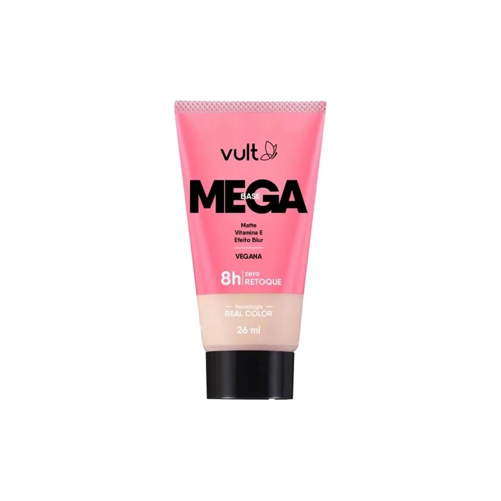 Vult Mega Base V250: Base Líquida Matte com 8h de Duração
