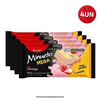 Wafer Minueto Mega Morango: Crocância Irresistível!