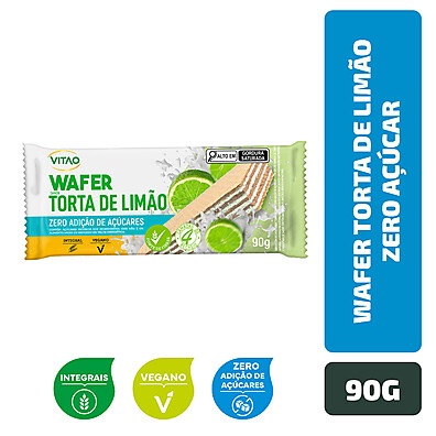 Wafer Torta de Limão Vitao Zero Açúcar: Sabor e Saúde!
