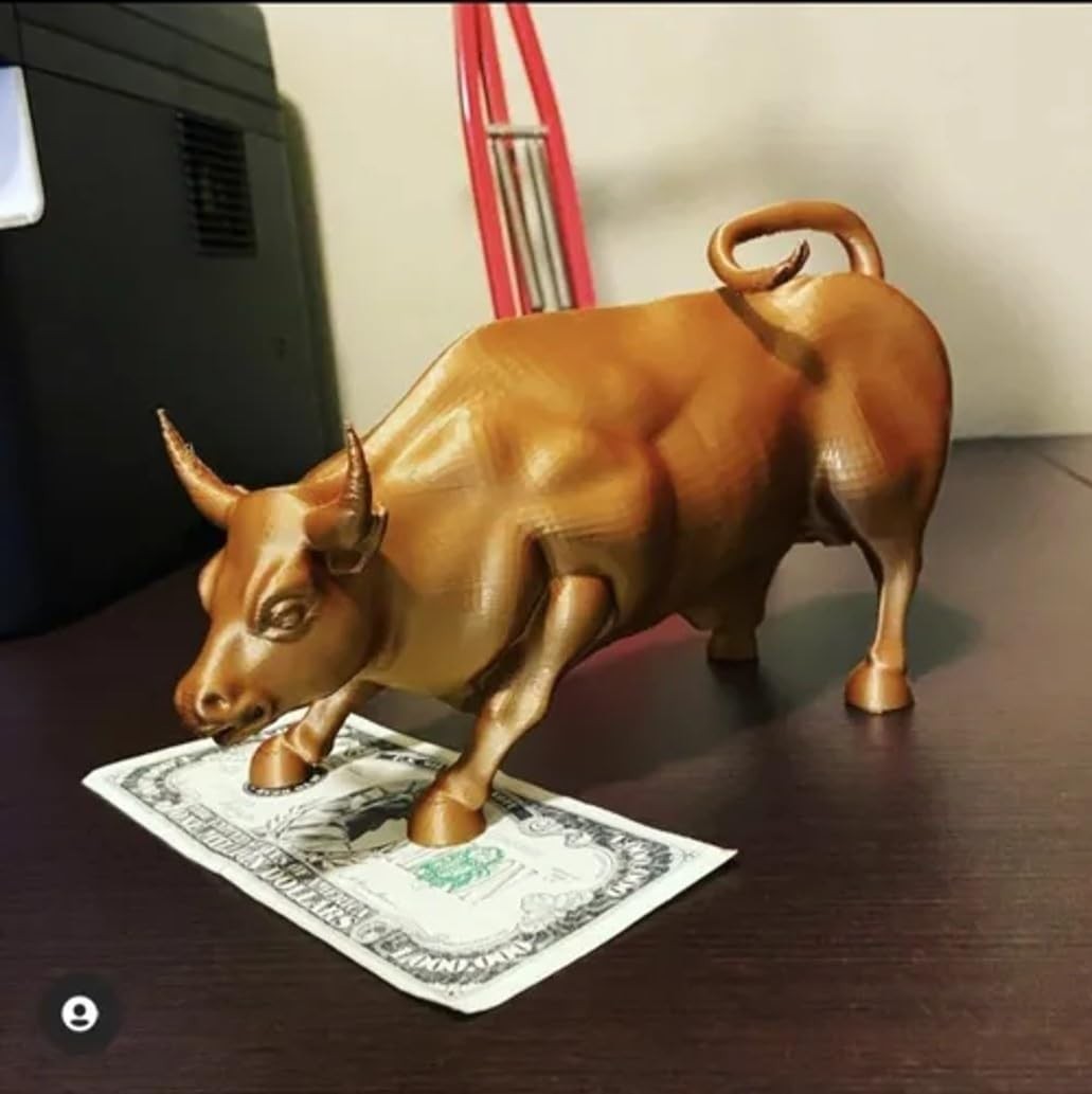 Miniatura Touro de Wall Street - Escultura Decorativa de Prosperidade e Sucesso
