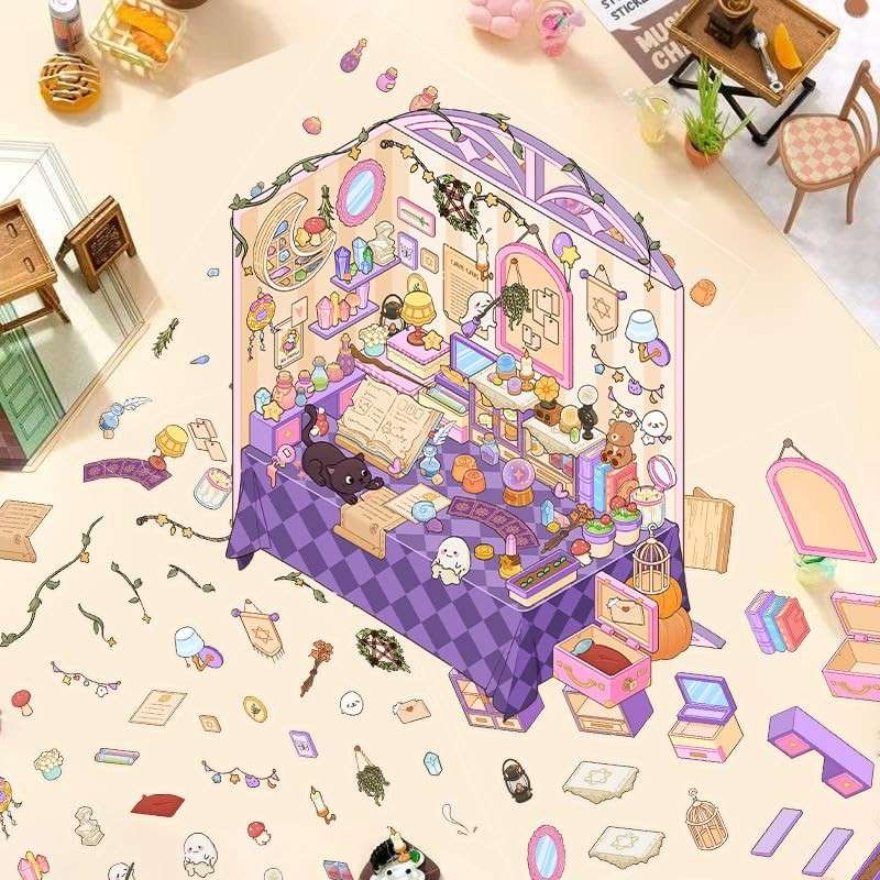 Adesivos 3D Cênicos 'Warm House': Decore e Relaxe com Cenas Encantadoras