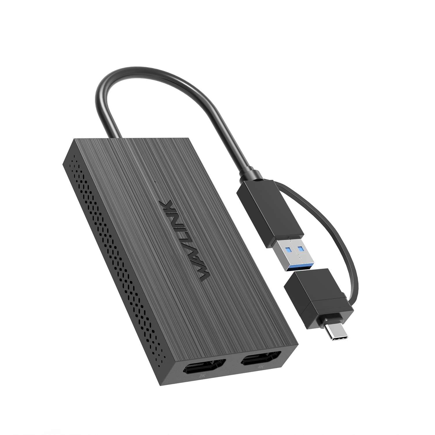 Adaptador WAVLINK USB 3.0/C para HDMI Duplo 1080p@60Hz - Expanda sua Produtividade!