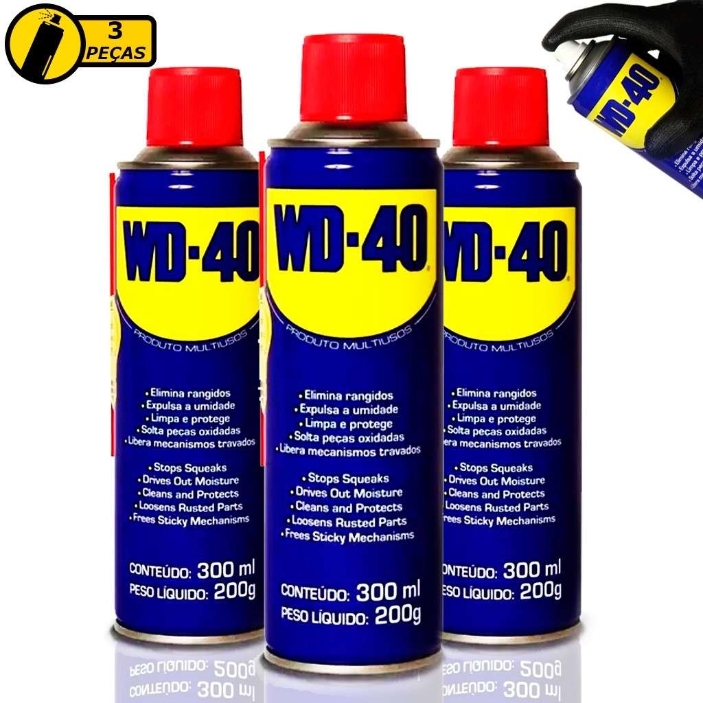 WD-40: Kit 3 Unidades - Desengripante Multiuso Original