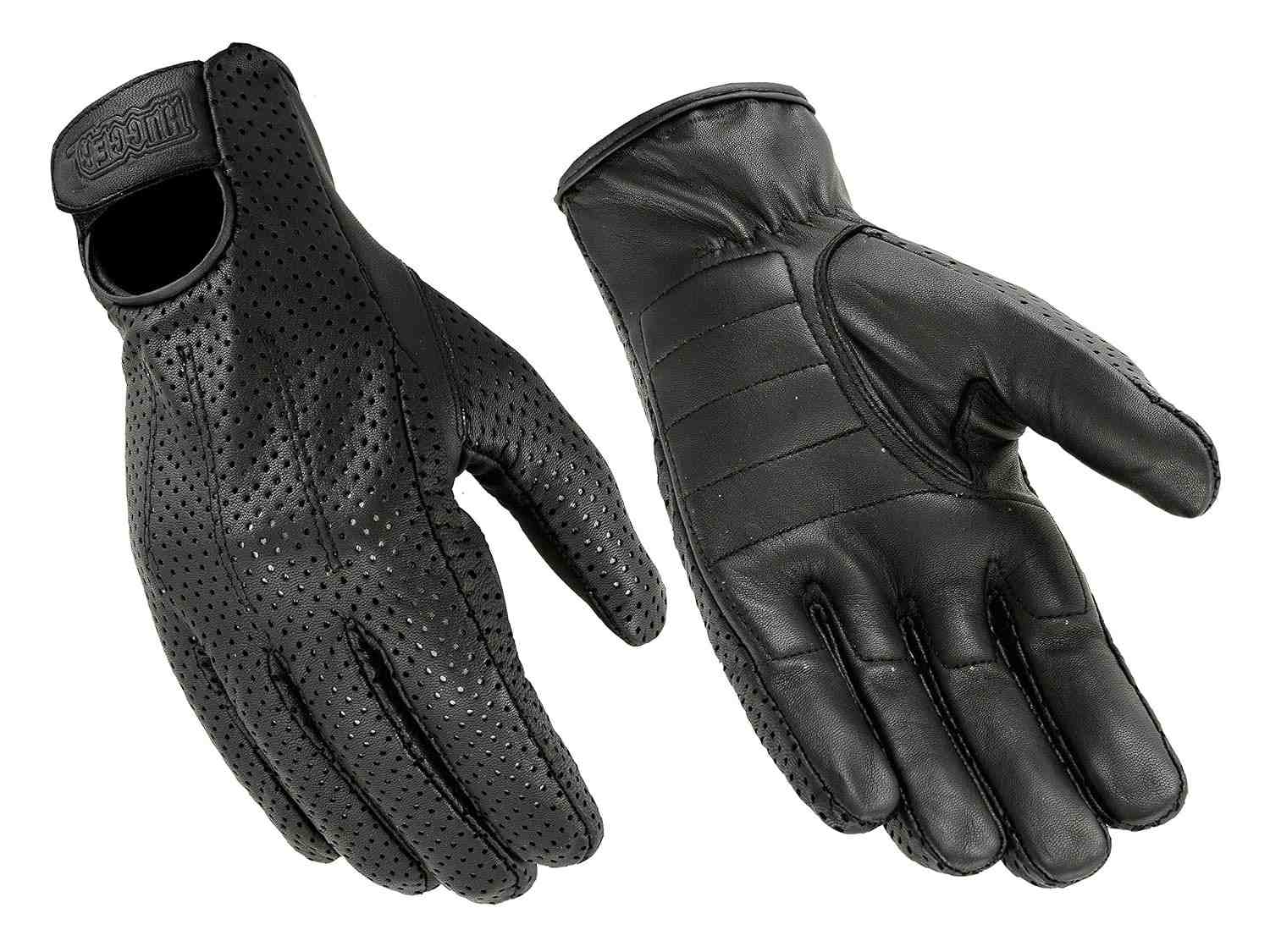 Luva de motocicleta para dirigir, polícia e direção Deer Soft Weatherlite sem forro, Preto, XX-Large